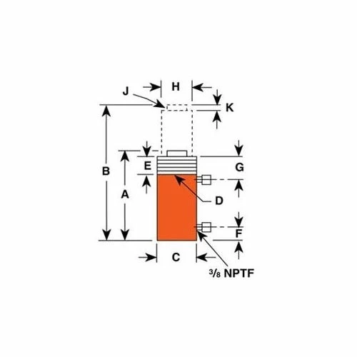 Power Team SPX Power Team 400 Ton Hydraulic 6" Double Acting Cylinder RD4006 3 Power Team SPX Power Team 400 Ton Hydraulic 6" Double Acting Cylinder RD4006 - Image 3