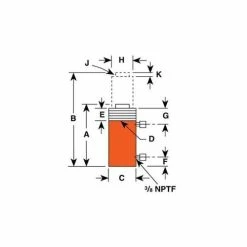 Power Team SPX Power Team 10 Ton Hydraulic 6-1/4" Double Acting Cylinder RD106 -Power Team SPX Sales 14579 2 buxnzlwbr5df8zy3