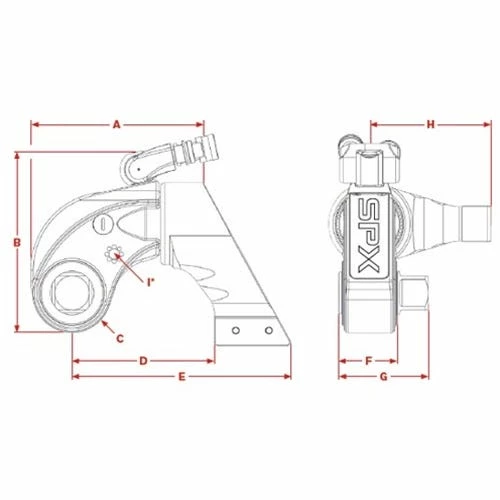 Power Team SPX Power Team 3/4" High Cycle Torque Wrench TWHC1 2 Power Team SPX Power Team 3/4" High Cycle Torque Wrench TWHC1 - Image 2