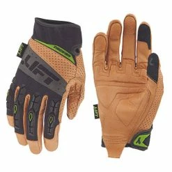 Lift Safety Lift Genuine Leather Vibration Absorbing Tacker Gloves - Extra Large GTA-17KB1L