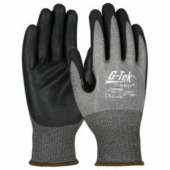 PIP Safety / West Chester PIP G-Tek PolyKor A4 Cut 18 Gauge Salt & Pepper Nitrile Foam Coated Grip Gloves (Dozen Pairs) 16-854