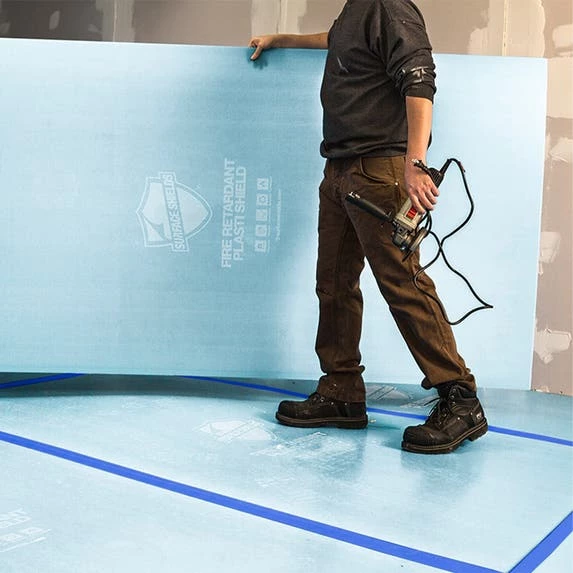 Surface Shields 48" X 96" Plasti Shield Fire Retardant Reusable Floor & Wall Protection PLS4896LBFR 4 Surface Shields 48" X 96" Plasti Shield Fire Retardant Reusable Floor & Wall Protection PLS4896LBFR - Image 4
