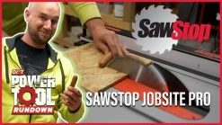 Sawstop Table Saws SawStop 1.5HP Jobsite Saw Pro With Fence; Cart & Dust Guard JSS-120A60